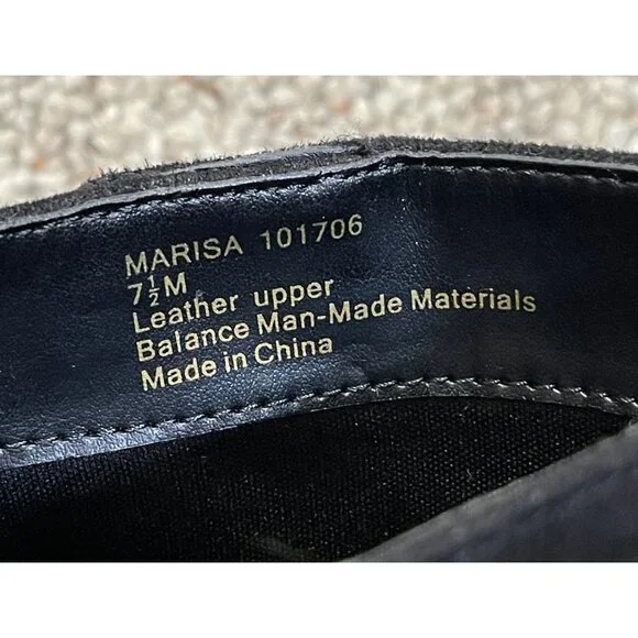 Michael Shannon Suede Bootie Black 7.5 Size Zip Ankle Leather Upper - Picture 10 of 10